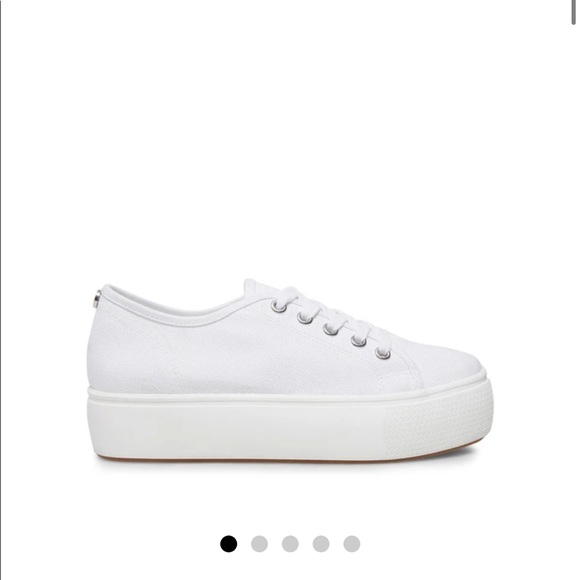 WHITE STEVE MADDEN PLATFORM SNEAKERS - Picture 2 of 6